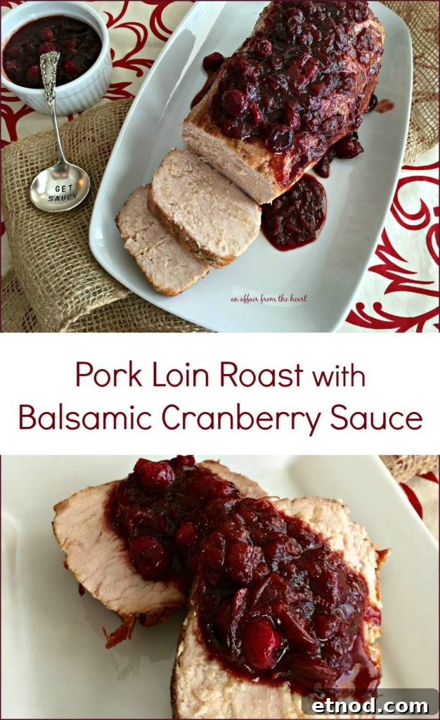 Balsamic Cranberry Pork Loin Roast with Herb Rub 7 Pork Loin Roast