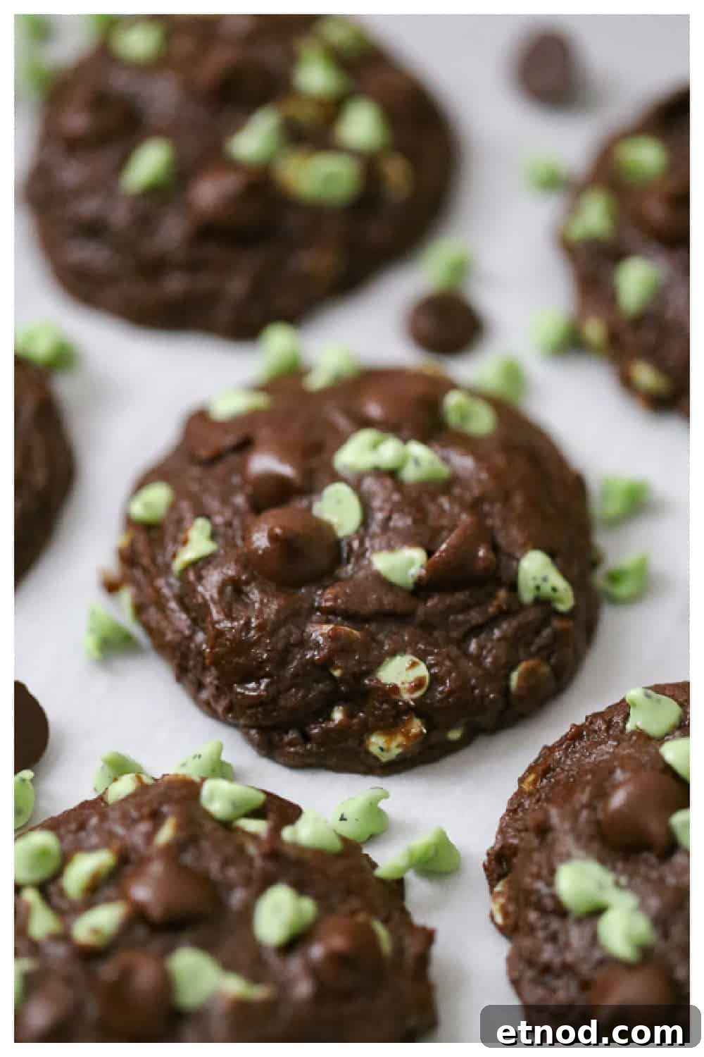 Soft-Baked Chocolate Mint Chip Cookies Recipe 5 christmas treats