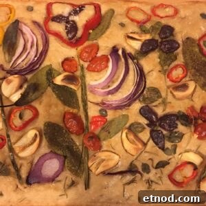 bread art on focaccia