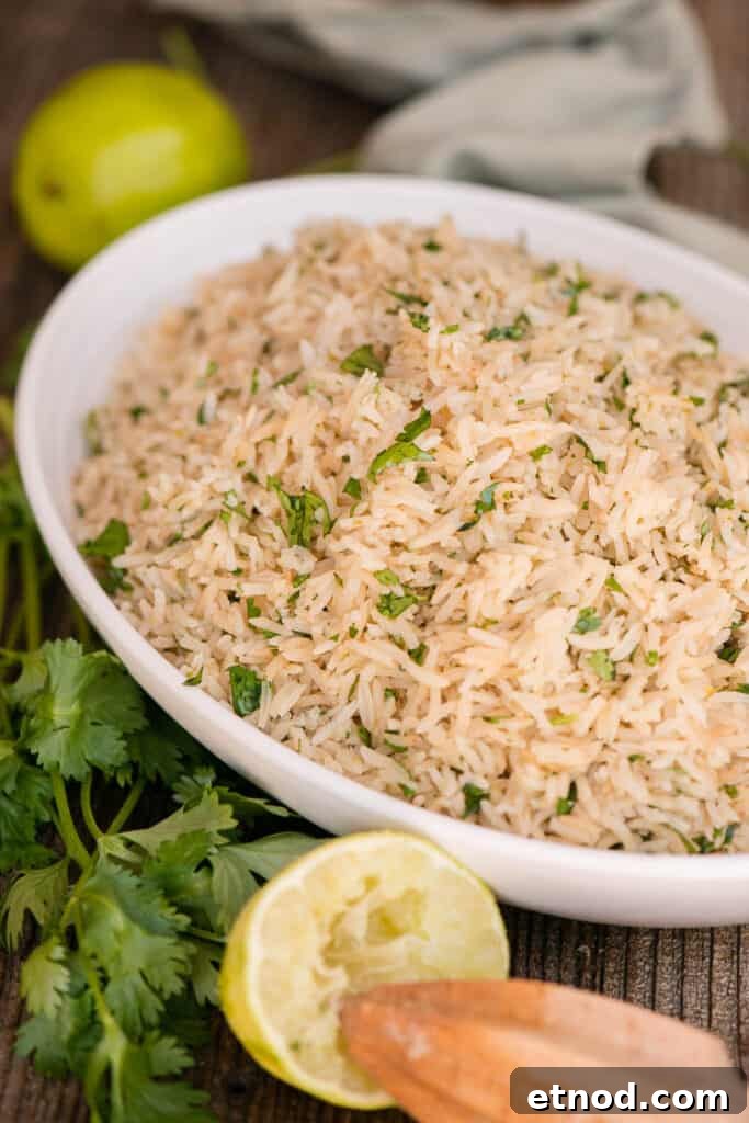 rice with cilantro and lime