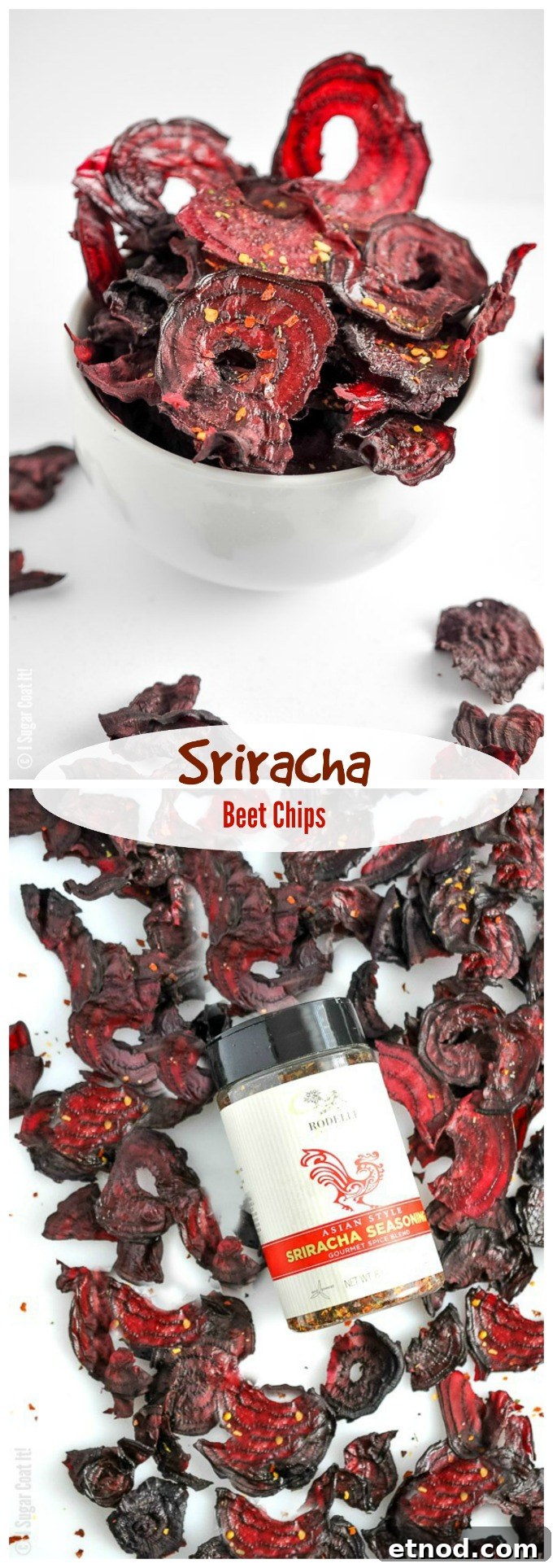 Spicy Sriracha Beet Chips Recipe for Crispy Homemade Snacks 4 Made in the dehydrator, these Sriracha Beet Chips are a snacktastic blend of crisp, spicy, sweet and downright pretty.