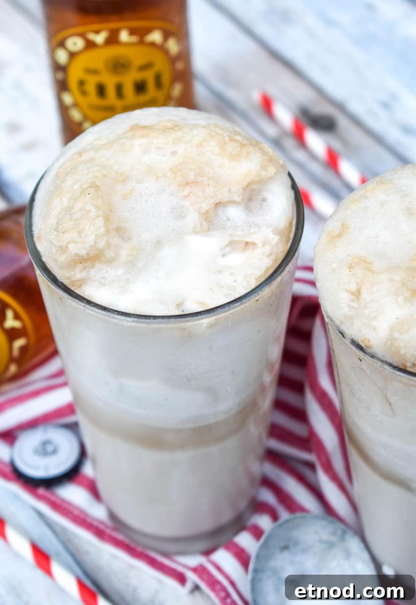 Cream Soda Float Recipe: Refreshing Homemade Ice Cream Soda 3 cream soda ice cream floats in two tall glasses