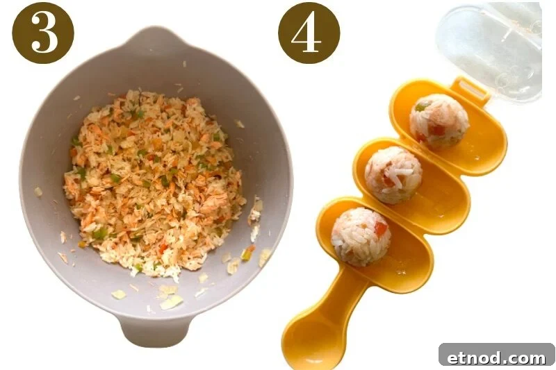 Flaky Salmon Rice Balls: Simple Recipe for Perfect Onigiri 6 Steps to make salmon rice balls