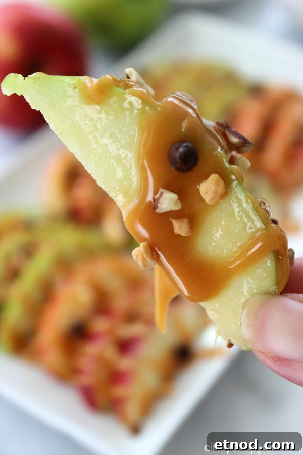 Caramel Apple Nachos Recipe — Sweet, Crunchy Fall Dessert 4 Caramel Apple Nachos - Perfect after school snack or fall treat. Super Easy!