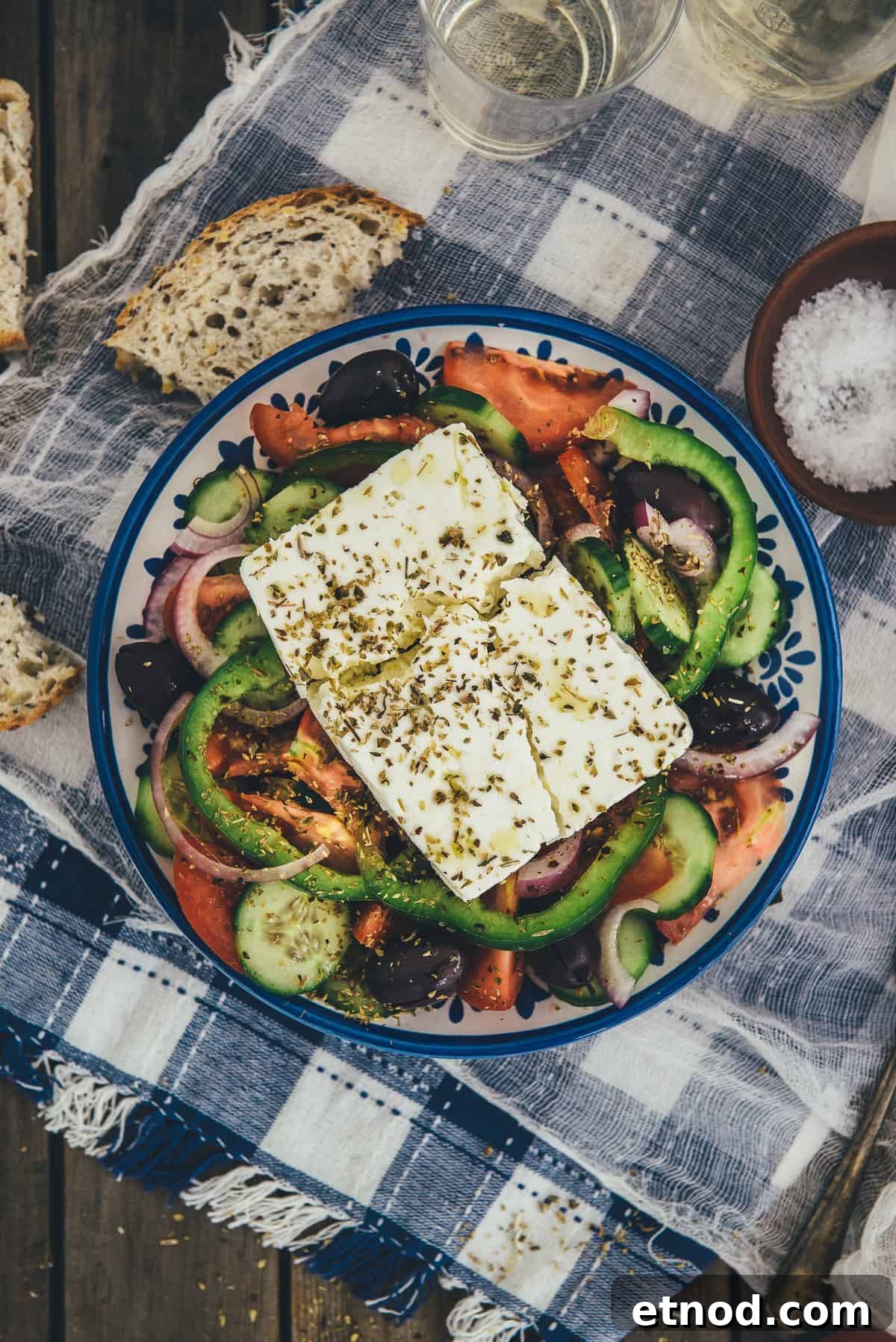 How to Make Authentic Greek Salad: Classic Recipe & Tips 2 Greek salad served on a table