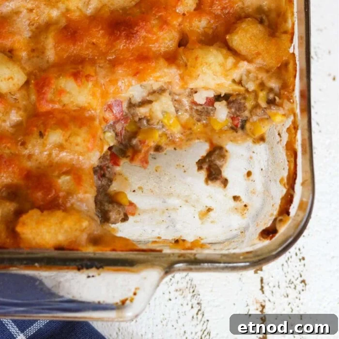 10 Simple Dishes You Can Make with a Can of Soup 12 Casserole with a serving taken out showing the inside texture.