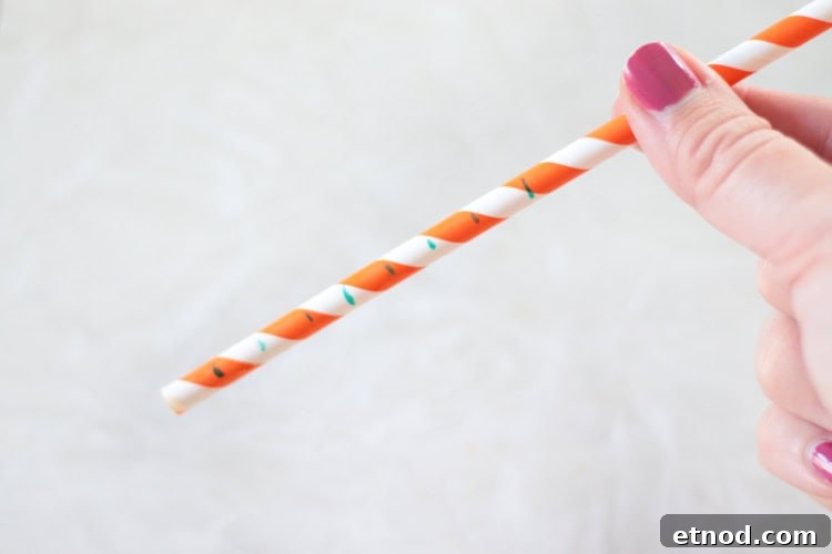 Boiled Apple Cider Syrup: Step-by-Step Recipe with Video 9 straw with permanent pen markings