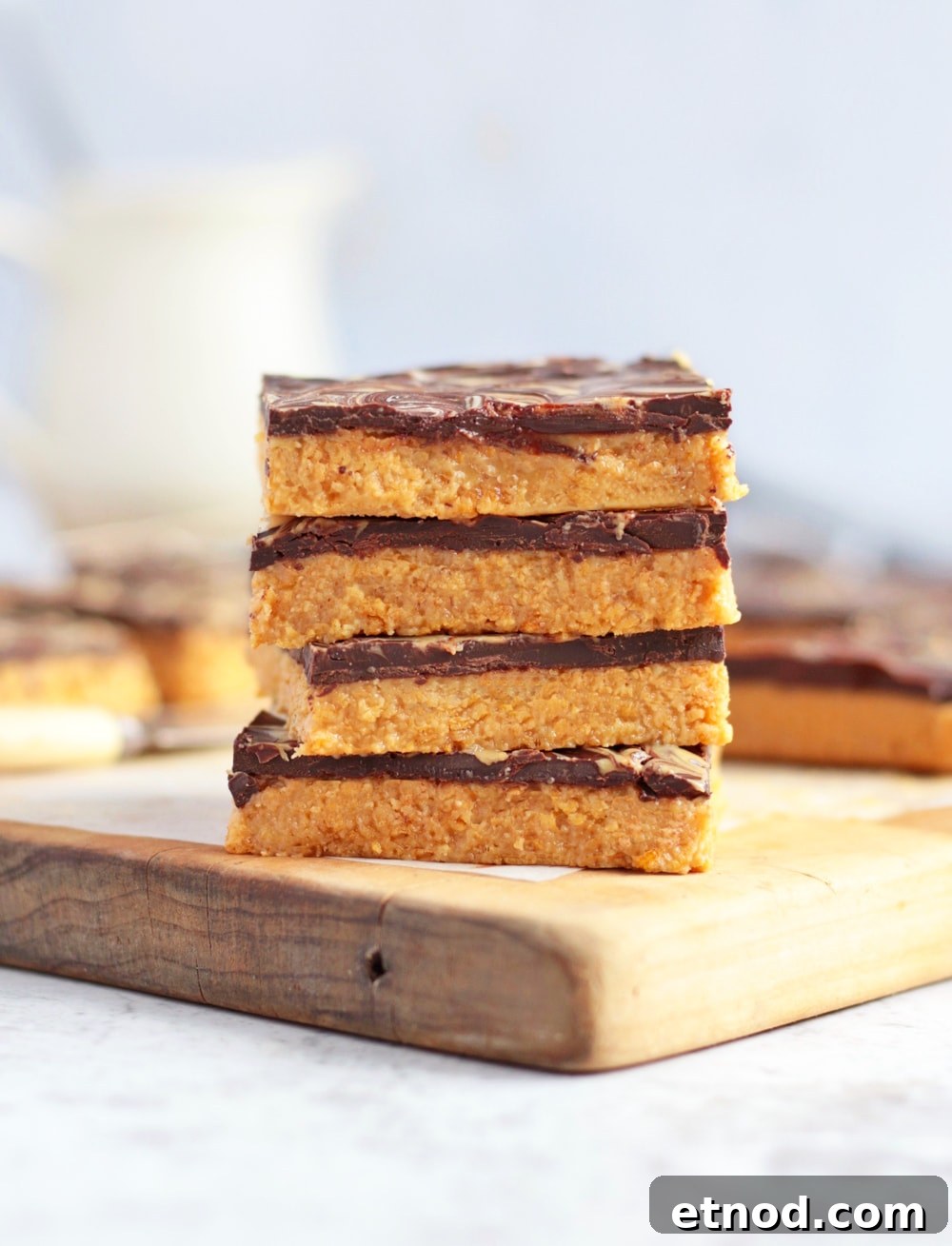 Stack of 4 peanut butter Slices