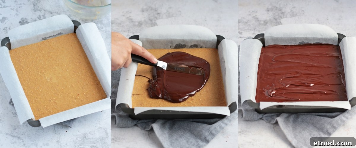 Process shot 2: chocolate layer