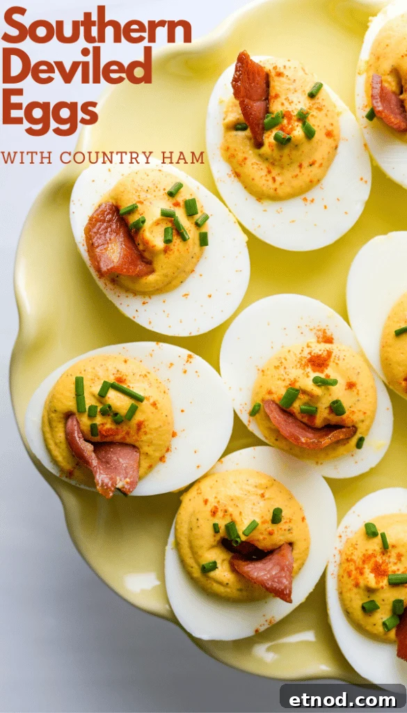 Southern-Style Deviled Eggs Recipe: Tangy Classic Appetizer 10 Classic Southern Deviled Eggs pin image