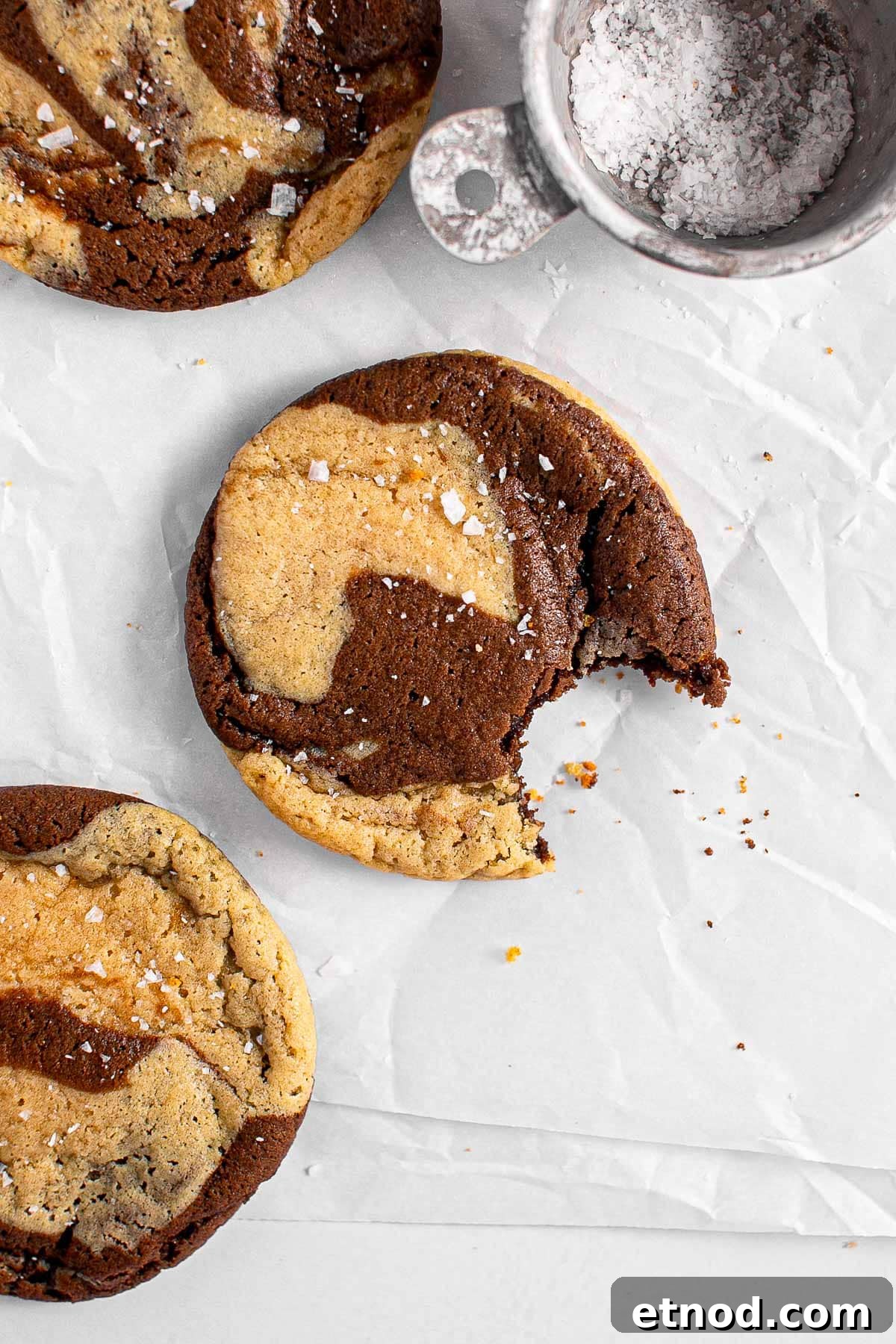 Decadent Chocolate Marble Cookies Recipe — Swirled Cocoa Treats 2 Chocolate marble cookie close-up