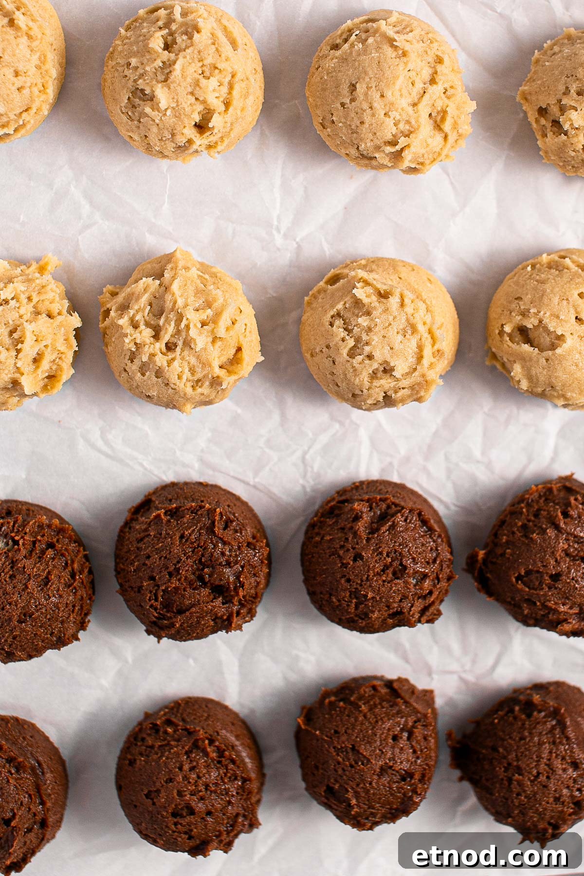 Decadent Chocolate Marble Cookies Recipe — Swirled Cocoa Treats 11 Scooping dough balls