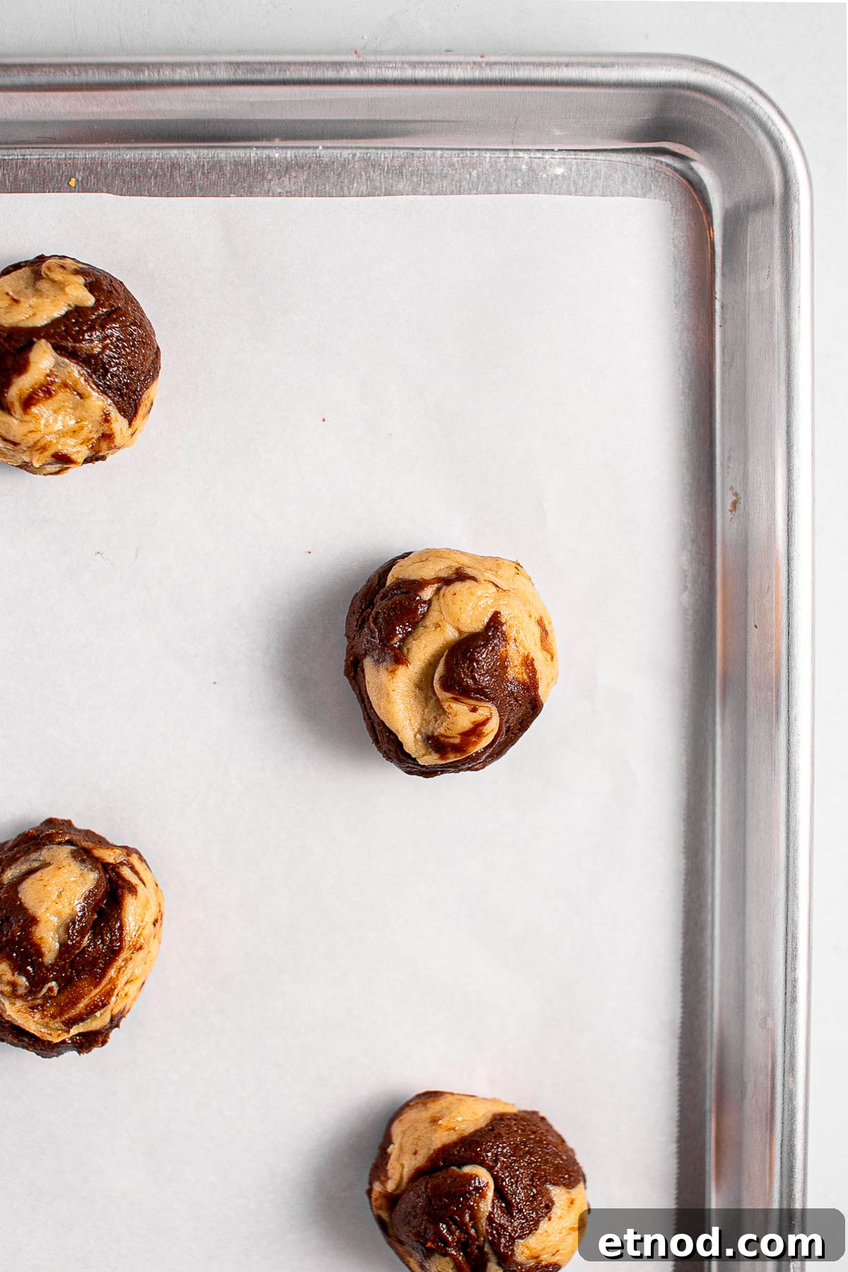 Decadent Chocolate Marble Cookies Recipe — Swirled Cocoa Treats 12 Rolling dough to create swirl