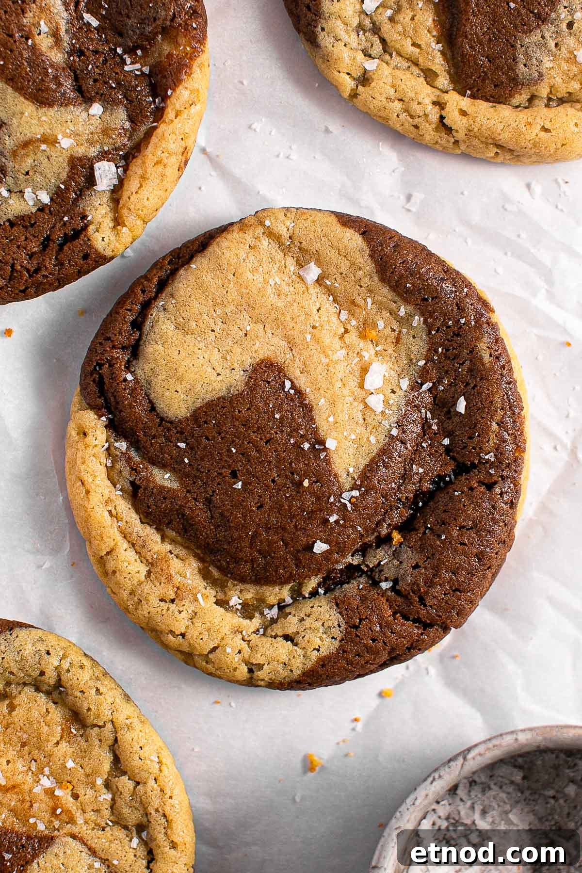 Decadent Chocolate Marble Cookies Recipe — Swirled Cocoa Treats 14 Stack of marble cookies