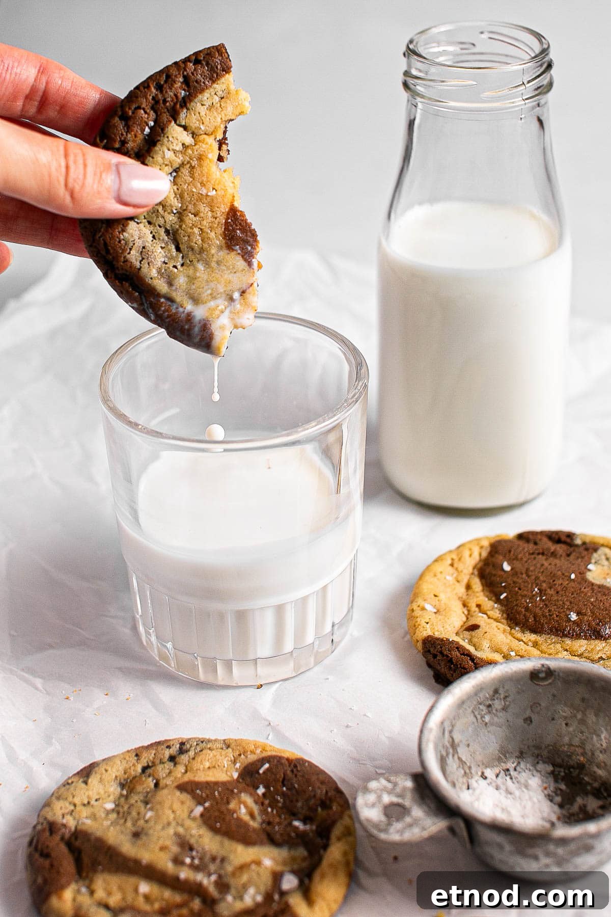 Decadent Chocolate Marble Cookies Recipe — Swirled Cocoa Treats 4 Mixing cookie dough