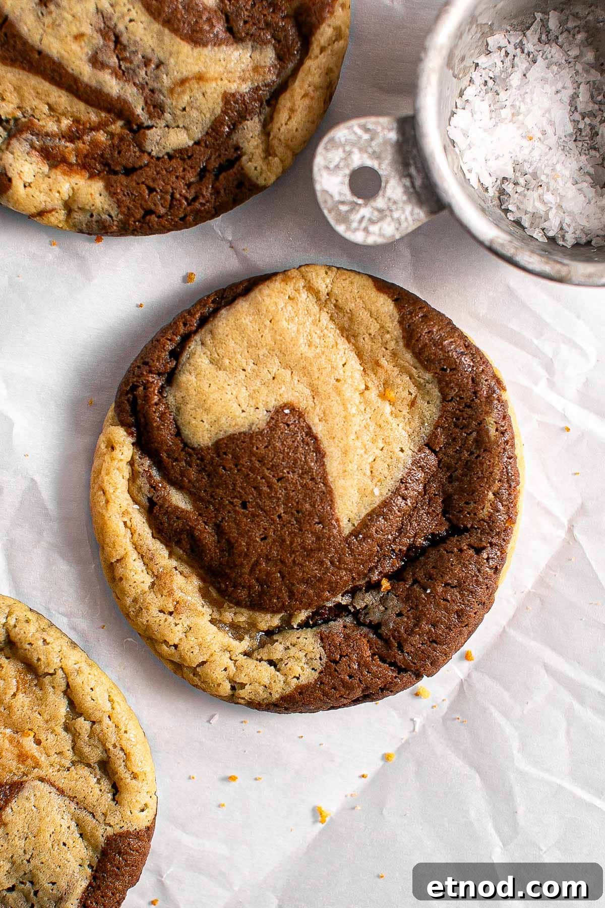 Decadent Chocolate Marble Cookies Recipe — Swirled Cocoa Treats 5 Scooped cookie dough balls