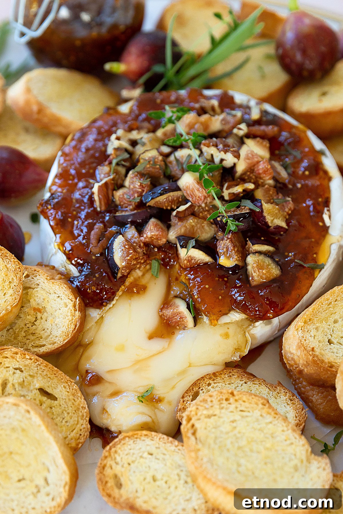 Baked Brie with Fig Jam and Honey for Entertaining 4 Melty baked brie