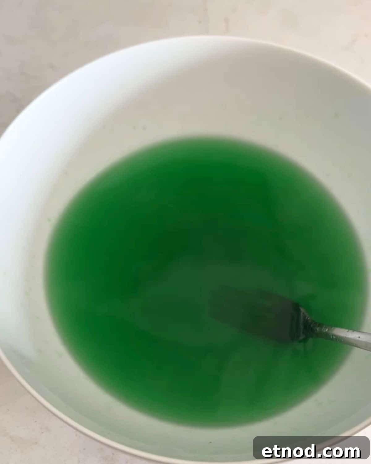 Lightened Key Lime Pie Recipe with Jell-O for Weight Watchers 4 Key lime jello dissolved in water.