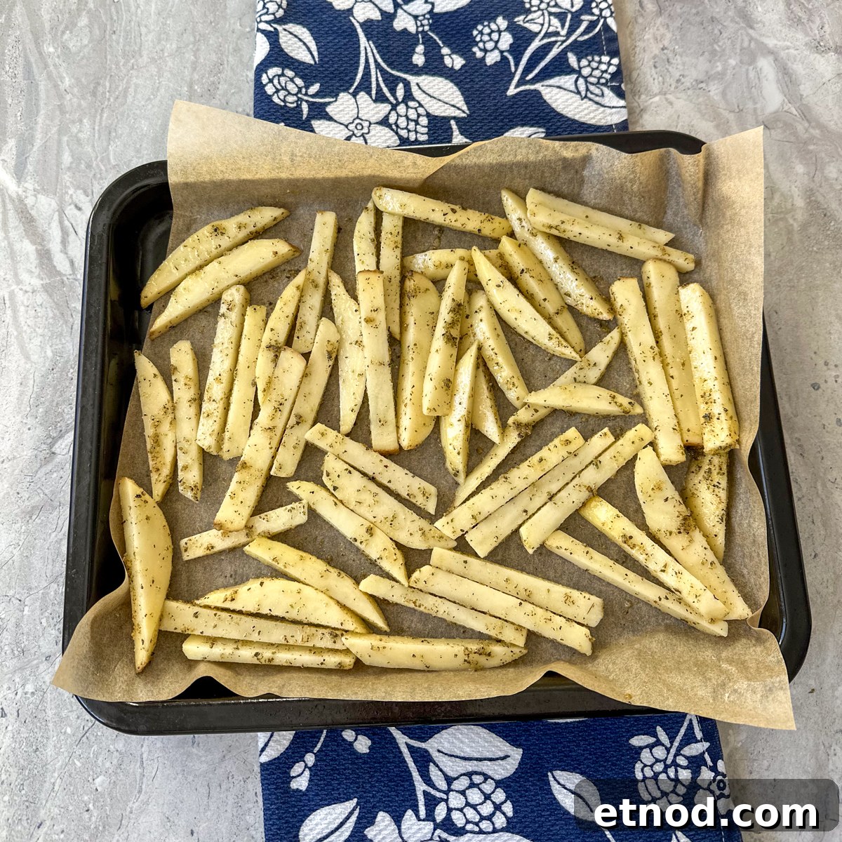 Garlic Parmesan Oven-Baked Steak Fries Recipe 5 Season and bake fries
