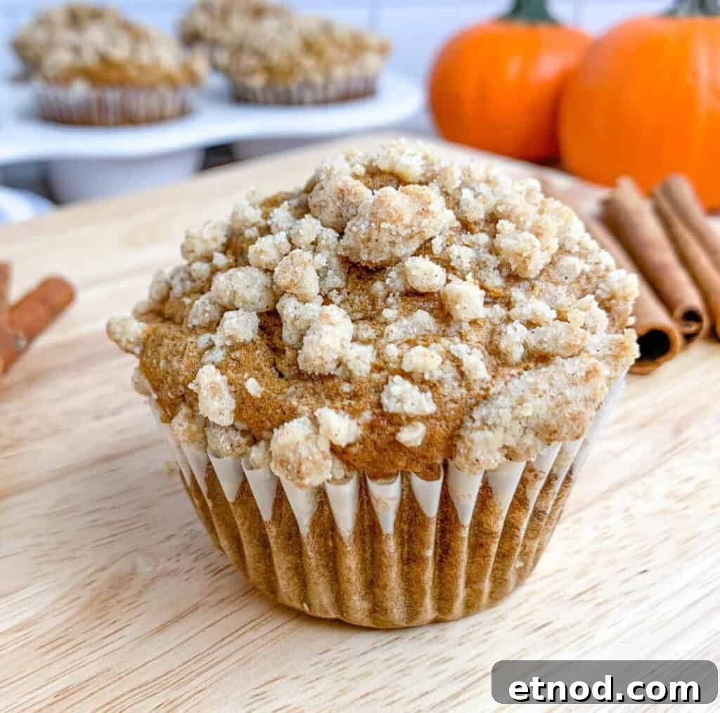 Pumpkin Banana Bread Recipe with Warm Spices and Moist Crumb 14 Close up of pumpkin muffins