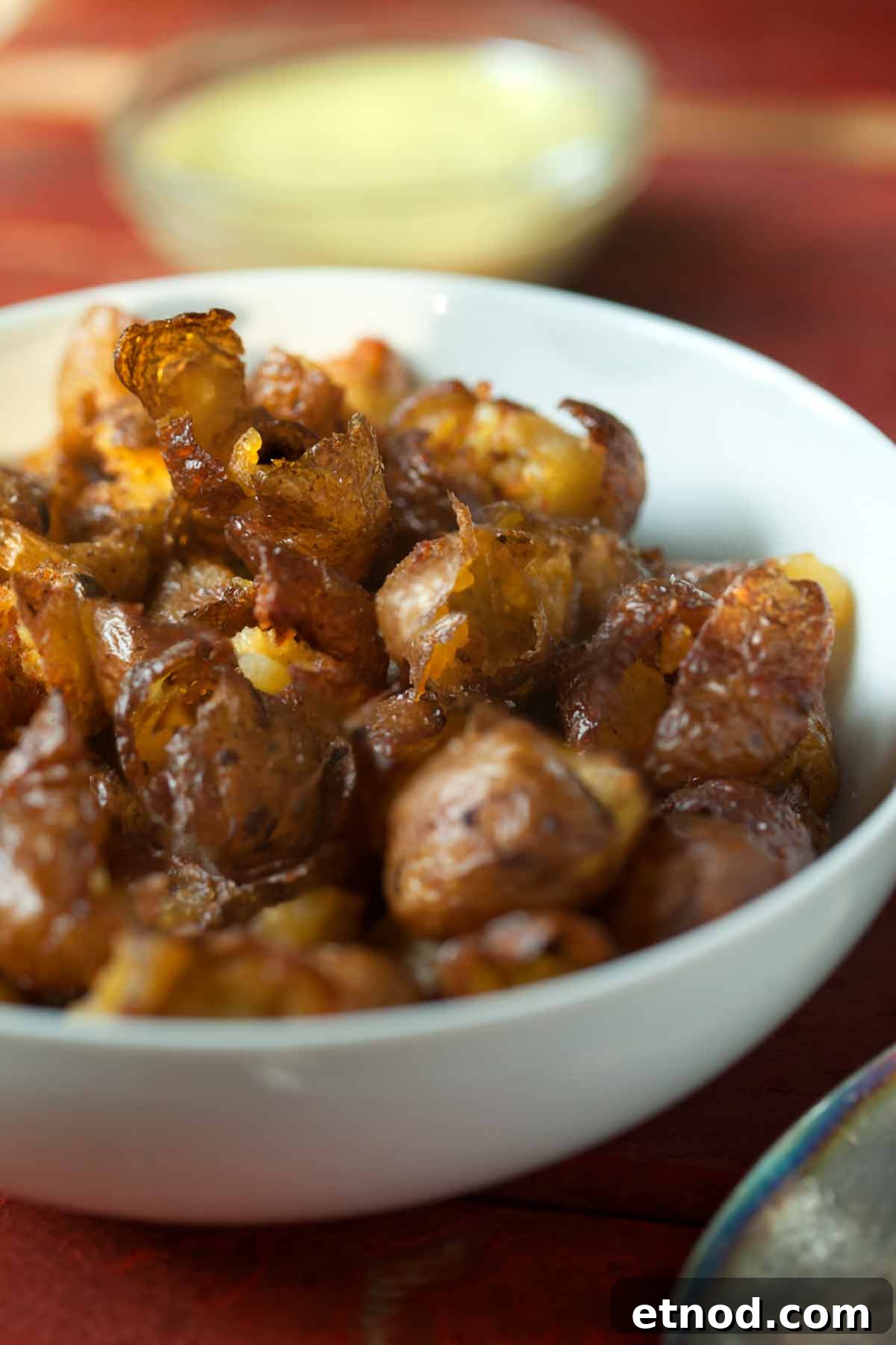 Smoked Pickled Potatoes with Creamy Garlic Aioli 2 These potatoes are brined, smoked, and then deep-fried to achieve shatteringly crisp skin and meltingly tender interior.