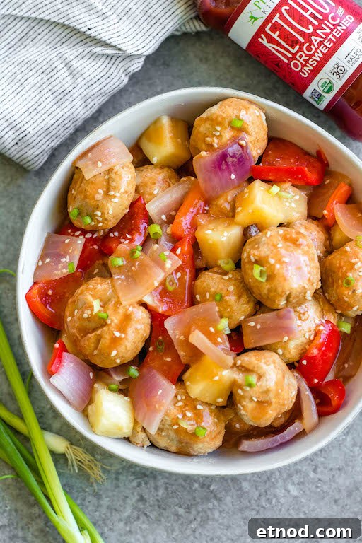 Slow Cooker Sweet and Sour Chicken Meatballs (Whole30, Paleo, GF) 3 Prepared meatball ingredients